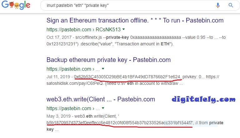 recover ethereum private key