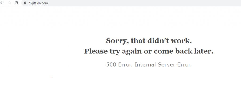 500 internal server error